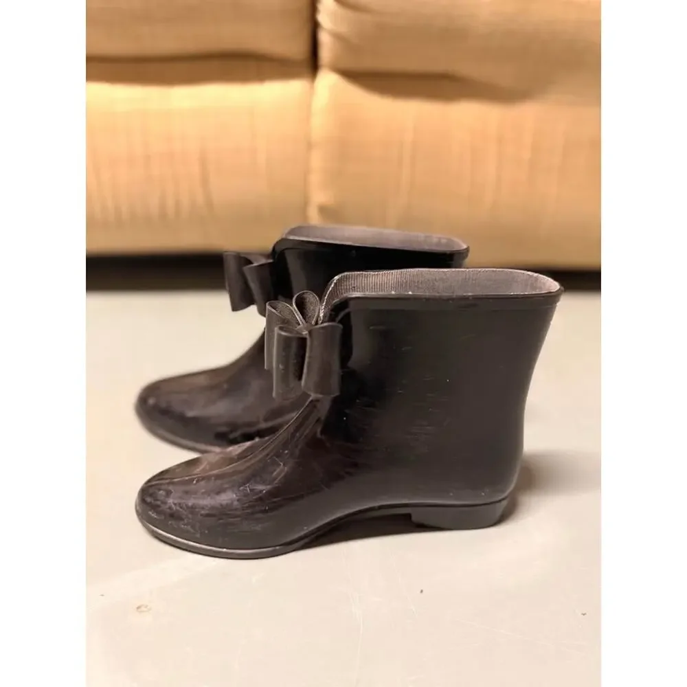 Ted Baker Black Bow Rain Boots- Size 8